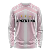Vamos Argentina WC26 Custom Long Sleeve Shirt Vamos Argentina History Champions Pink - Wonder Print Shop