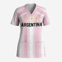 Vamos Argentina WC26 Custom Scrub Top Vamos Argentina History Champions Pink - Wonder Print Shop