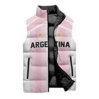 Vamos Argentina WC26 Custom Sleeveless Puffer Jacket Vamos Argentina History Champions Pink - Wonder Print Shop