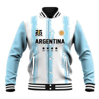World Football 2026 Argentina Custom Baseball Jacket Past Champions Future Legends Blue - Wonder Print Shop