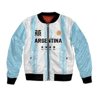 World Football 2026 Argentina Custom Bomber Jacket Past Champions Future Legends Blue - Wonder Print Shop