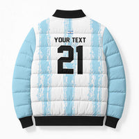 World Football 2026 Argentina Custom Bomber Puffer Jacket Past Champions Future Legends Blue - Wonder Print Shop