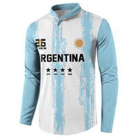 World Football 2026 Argentina Custom Button Sweatshirt Past Champions Future Legends Blue - Wonder Print Shop