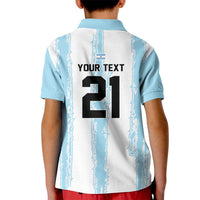 World Football 2026 Argentina Custom Kid Polo Shirt Past Champions Future Legends Blue - Wonder Print Shop
