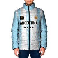 World Football 2026 Argentina Custom Padded Jacket Past Champions Future Legends Blue - Wonder Print Shop