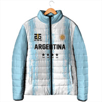World Football 2026 Argentina Custom Padded Jacket Past Champions Future Legends Blue - Wonder Print Shop