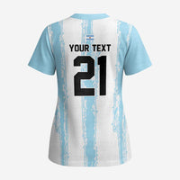 World Football 2026 Argentina Custom Scrub Top Past Champions Future Legends Blue - Wonder Print Shop