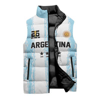 World Football 2026 Argentina Custom Sleeveless Puffer Jacket Past Champions Future Legends Blue - Wonder Print Shop