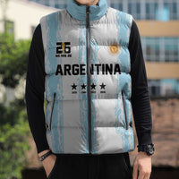 World Football 2026 Argentina Custom Sleeveless Puffer Jacket Past Champions Future Legends Blue - Wonder Print Shop