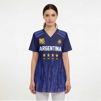 World Football 2026 Argentina Custom Scrub Top Past Champions Future Legends Purple - Wonder Print Shop