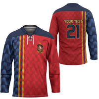 World Football 2026 Spain Custom Hockey Jersey Vamos a Espana - Wonder Print Shop
