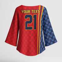 World Football 2026 Spain Custom Kimono Sleeve Blouse Vamos a Espana - Wonder Print Shop