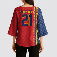 World Football 2026 Spain Custom Kimono Sleeve Blouse Vamos a Espana - Wonder Print Shop