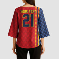 World Football 2026 Spain Custom Kimono Sleeve Blouse Vamos a Espana - Wonder Print Shop
