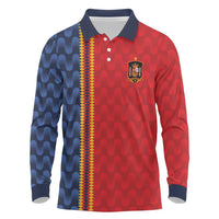 World Football 2026 Spain Custom Long Sleeve Polo Shirt Vamos a Espana - Wonder Print Shop