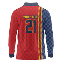 World Football 2026 Spain Custom Long Sleeve Polo Shirt Vamos a Espana - Wonder Print Shop