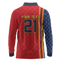 World Football 2026 Spain Custom Long Sleeve Polo Shirt Vamos a Espana - Wonder Print Shop