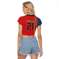 World Football 2026 Spain Custom Raglan Cropped T Shirt Vamos a Espana - Wonder Print Shop