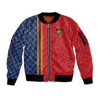 World Football 2026 Spain Custom Sleeve Zip Bomber Jacket Vamos a Espana - Wonder Print Shop