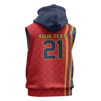World Football 2026 Spain Custom Sleeveless Zip Hoodie Vamos a Espana - Wonder Print Shop