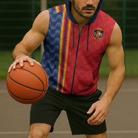 World Football 2026 Spain Custom Sleeveless Zip Hoodie Vamos a Espana - Wonder Print Shop