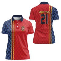 World Football 2026 Spain Custom Women Polo Shirt Vamos a Espana - Wonder Print Shop