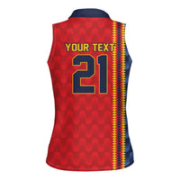 World Football 2026 Spain Custom Women Sleeveless Polo Shirt Vamos a Espana - Wonder Print Shop