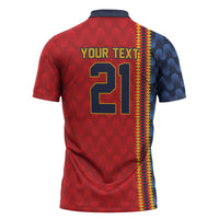 World Football 2026 Spain Custom Zipper Polo Shirt Vamos a Espana - Wonder Print Shop