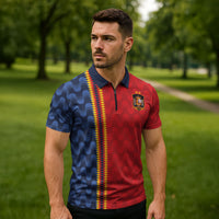World Football 2026 Spain Custom Zipper Polo Shirt Vamos a Espana - Wonder Print Shop