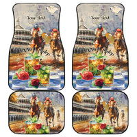 Personalized Kentucky Horse Race Car Mats With Mint Julep Cocktail LT9 - Wonder Print Shop