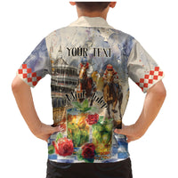 Personalized Kentucky Horse Race Family Matching Mermaid Dress and Hawaiian Shirt With Mint Julep Cocktail LT9 - Wonder Print Shop