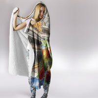 Personalized Kentucky Horse Race Hooded Blanket With Mint Julep Cocktail