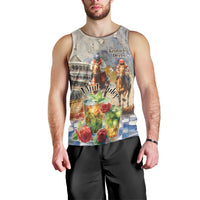 Personalized Kentucky Horse Race Men Tank Top With Mint Julep Cocktail - Wonder Print Shop