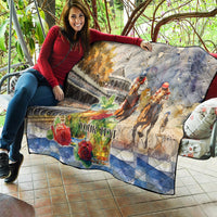 Personalized Kentucky Horse Race Quilt With Mint Julep Cocktail - Wonder Print Shop