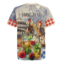 Personalized Kentucky Horse Race Rugby Jersey With Mint Julep Cocktail - Wonder Print Shop