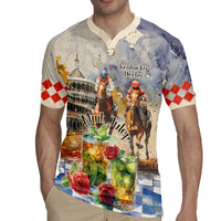 Personalized Kentucky Horse Race Rugby Jersey With Mint Julep Cocktail - Wonder Print Shop
