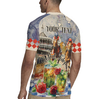 Personalized Kentucky Horse Race Rugby Jersey With Mint Julep Cocktail - Wonder Print Shop