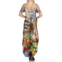 Personalized Kentucky Horse Race Summer Maxi Dress With Mint Julep Cocktail - Wonder Print Shop