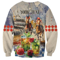 Personalized Kentucky Horse Race Sweatshirt With Mint Julep Cocktail - Wonder Print Shop