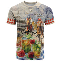 Personalized Kentucky Horse Race T Shirt With Mint Julep Cocktail - Wonder Print Shop