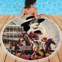 Personalized Kentucky Ladies Beach Blanket The Run For The Roses Derby LT9 - Wonder Print Shop