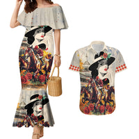 Personalized Kentucky Ladies Couples Matching Mermaid Dress and Hawaiian Shirt The Run For The Roses Derby LT9 - Wonder Print Shop