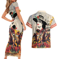 Personalized Kentucky Ladies Couples Matching Short Sleeve Bodycon Dress and Hawaiian Shirt The Run For The Roses Derby LT9 - Wonder Print Shop