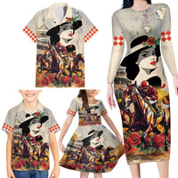 Personalized Kentucky Ladies Family Matching Long Sleeve Bodycon Dress and Hawaiian Shirt The Run For The Roses Derby LT9 - Wonder Print Shop