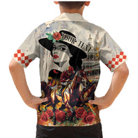 Personalized Kentucky Ladies Family Matching Mermaid Dress and Hawaiian Shirt The Run For The Roses Derby LT9 - Wonder Print Shop