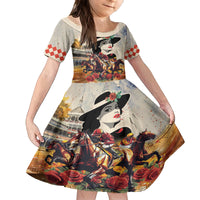 Personalized Kentucky Ladies Family Matching Off Shoulder Short Dress and Hawaiian Shirt The Run For The Roses Derby LT9 - Wonder Print Shop