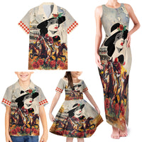 Personalized Kentucky Ladies Family Matching Tank Maxi Dress and Hawaiian Shirt The Run For The Roses Derby - Wonder Print Shop