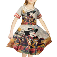 Personalized Kentucky Ladies Kid Short Sleeve Dress The Run For The Roses Derby - Wonder Print Shop