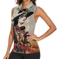 Personalized Kentucky Ladies Women Sleeveless Polo Shirt The Run For The Roses Derby - Wonder Print Shop