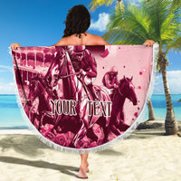 Personalized Kentucky Ladies Beach Blanket The Run For The Roses Derby - Pink Out LT9 - Wonder Print Shop